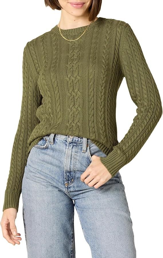 Green Cable Knit Sweater image 5